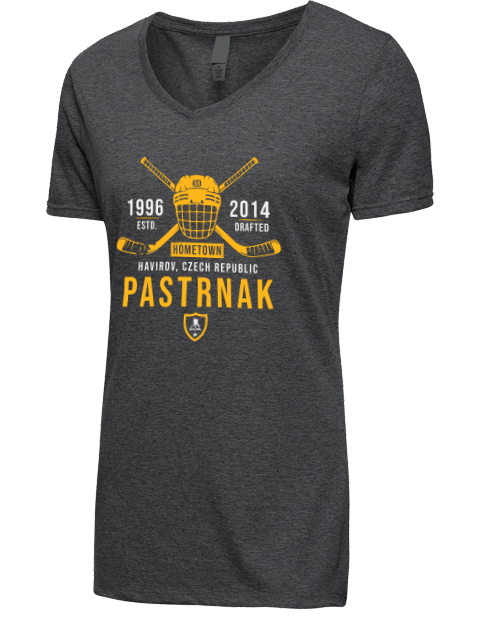 Heritage David Pastrnak Premium Ladies V-Neck T-Shirt | Swagsta