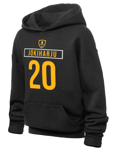 Away Jersey Henri Jokiharju Youth Hooded Sweatshirt | Swagsta