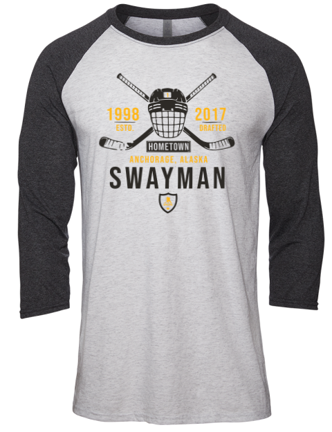Classic Heritage Jeremy Swayman Unisex Premium Three-Quarter Raglan T-Shirt | Swagsta