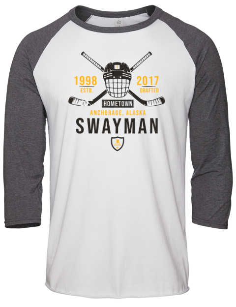 Classic Heritage Jeremy Swayman Unisex Premium Three-Quarter Raglan T-Shirt | Swagsta