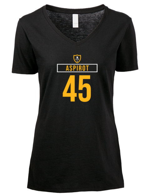 Away Jersey Jonathan Aspirot Premium Ladies V-Neck T-Shirt | Swagsta