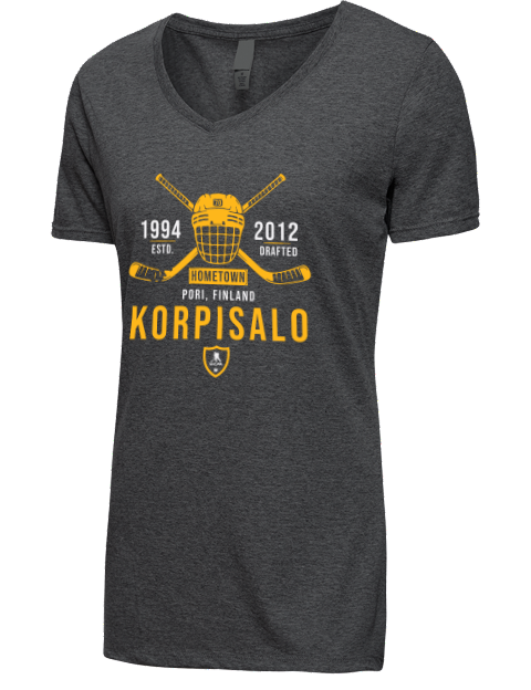 Heritage Joonas Korpisalo Premium Ladies V-Neck T-Shirt | Swagsta