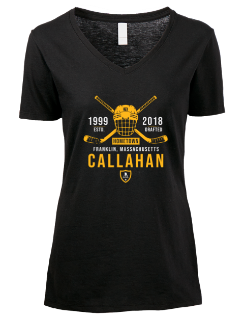 Heritage Michael Callahan Premium Ladies V-Neck T-Shirt | Swagsta