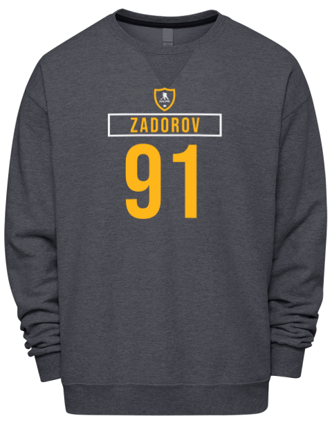 Away Jersey Nikita Zadorov Premium Unisex Crewneck Sweatshirt | Swagsta