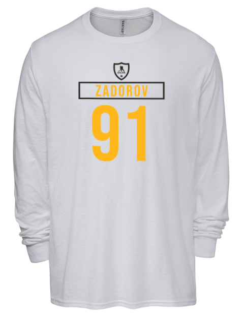 Home Jersey Nikita Zadorov Men's Premium Blend Long Sleeve-T-Shirt | Swagsta