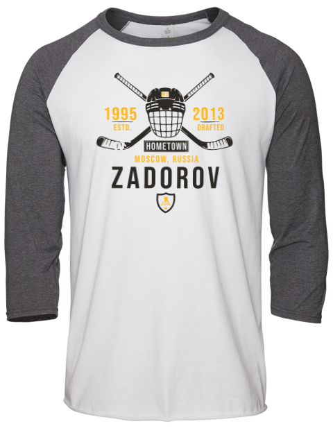 Classic Heritage Nikita Zadorov Unisex Premium Three-Quarter Raglan T-Shirt | Swagsta