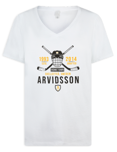 Classic Heritage Viktor Arvidsson Premium Ladies V-Neck T-Shirt | Swagsta