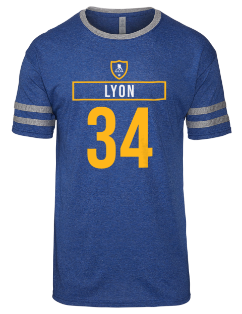 Away Jersey Alex Lyon Men's Tri-Blend T-Shirt | Swagsta
