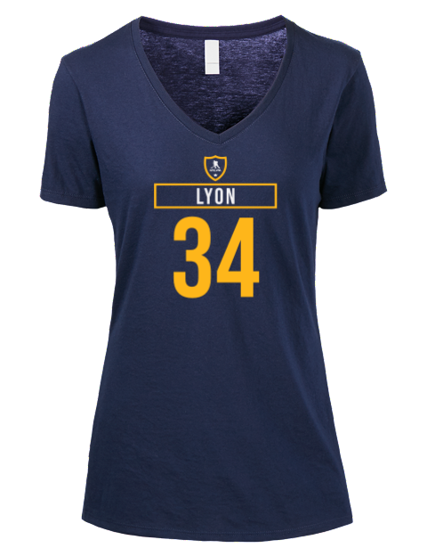 Away Jersey Alex Lyon Premium Ladies V-Neck T-Shirt | Swagsta