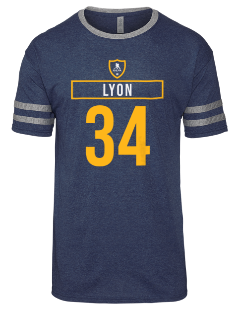 Away Jersey Alex Lyon Men's Tri-Blend T-Shirt | Swagsta