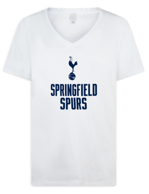 Stacked Springfield Spurs Premium Ladies V-Neck T-Shirt | Swagsta