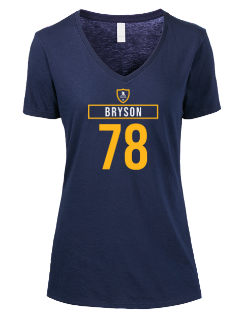 Away Jersey Jacob Bryson Premium Ladies V-Neck T-Shirt | Swagsta