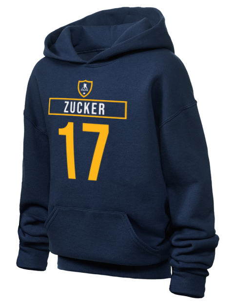 Away Jersey Jason Zucker Youth Hooded Sweatshirt | Swagsta