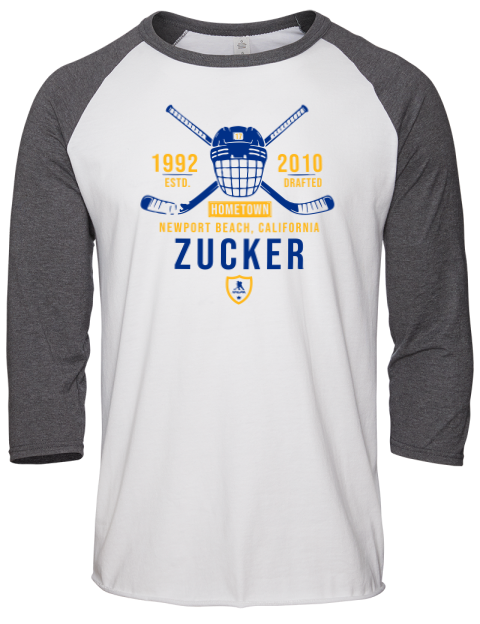 Classic Heritage Jason Zucker Unisex Premium Three-Quarter Raglan T-Shirt | Swagsta
