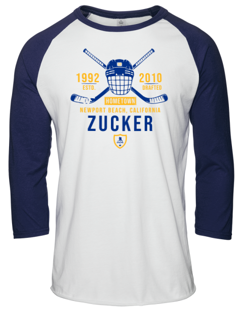 Classic Heritage Jason Zucker Unisex Premium Three-Quarter Raglan T-Shirt | Swagsta