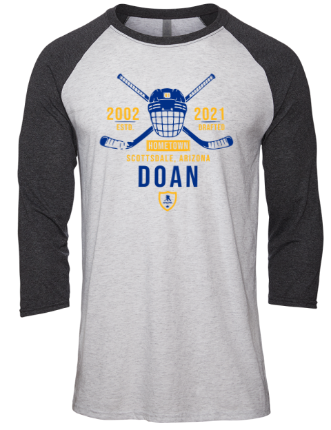 Classic Heritage Josh Doan Unisex Premium Three-Quarter Raglan T-Shirt | Swagsta