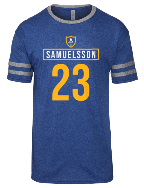 Away Jersey Mattias Samuelsson Men's Tri-Blend T-Shirt | Swagsta