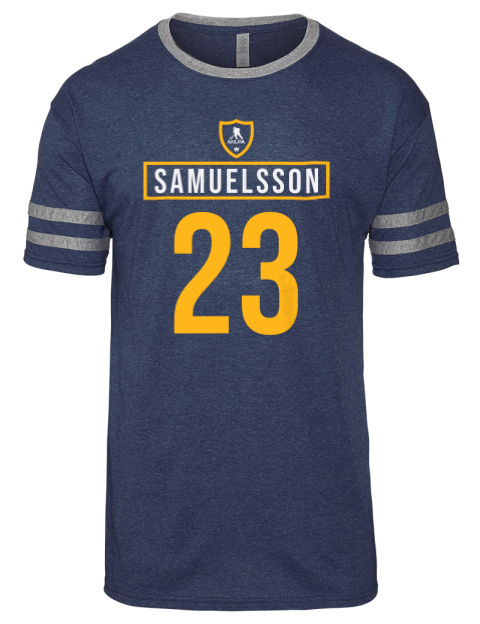 Away Jersey Mattias Samuelsson Men's Tri-Blend T-Shirt | Swagsta