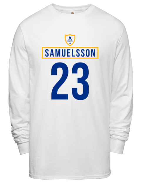 Home Jersey Mattias Samuelsson Men's Long-Sleeve T-Shirt | Swagsta