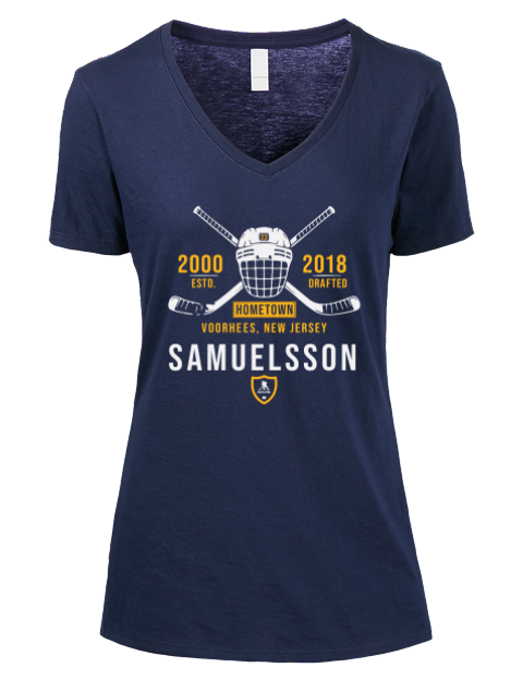Heritage Mattias Samuelsson Premium Ladies V-Neck T-Shirt | Swagsta