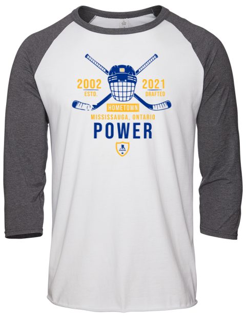 Classic Heritage Owen Power Unisex Premium Three-Quarter Raglan T-Shirt | Swagsta