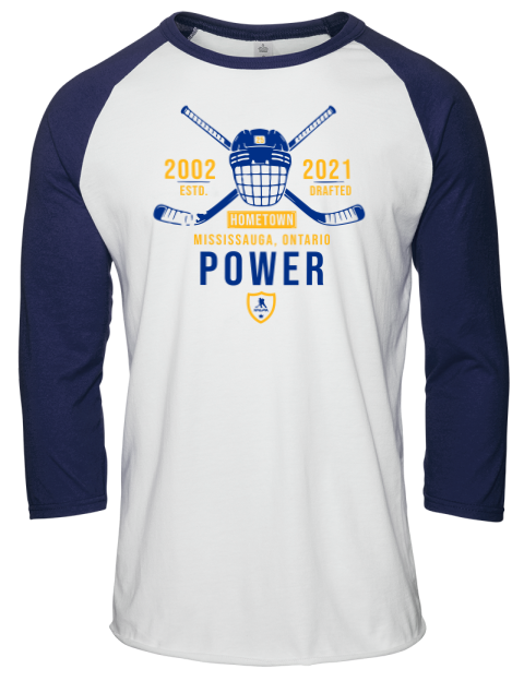 Classic Heritage Owen Power Unisex Premium Three-Quarter Raglan T-Shirt | Swagsta