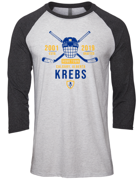 Classic Heritage Peyton Krebs Unisex Premium Three-Quarter Raglan T-Shirt | Swagsta
