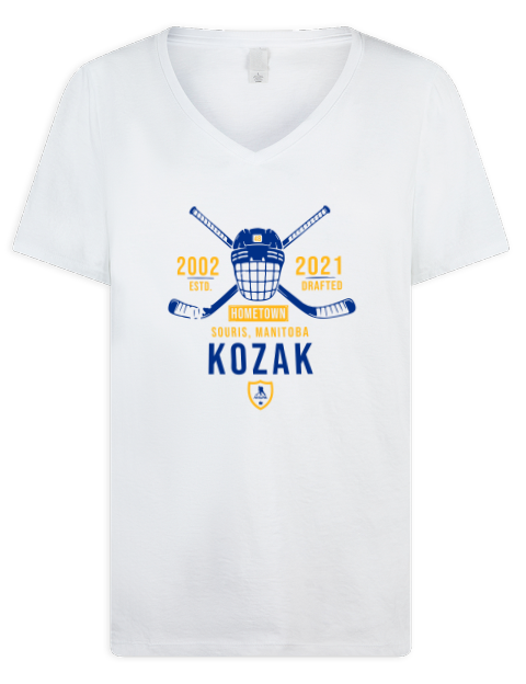Classic Heritage Tyson Kozak Premium Ladies V-Neck T-Shirt | Swagsta