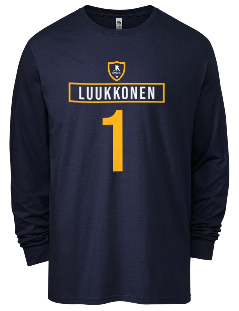 Away Jersey Ukko-Pekka Luukkonen Men's Long-Sleeve T-Shirt | Swagsta