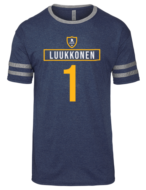 Away Jersey Ukko-Pekka Luukkonen Men's Tri-Blend T-Shirt | Swagsta