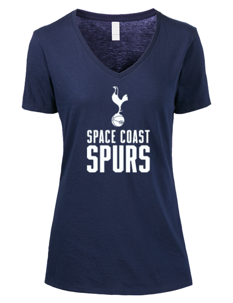 Space Coast Spurs Premium Ladies V-Neck T-Shirt