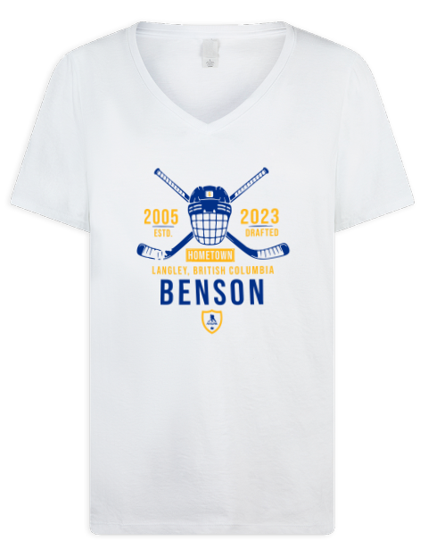Classic Heritage Zach Benson Premium Ladies V-Neck T-Shirt | Swagsta