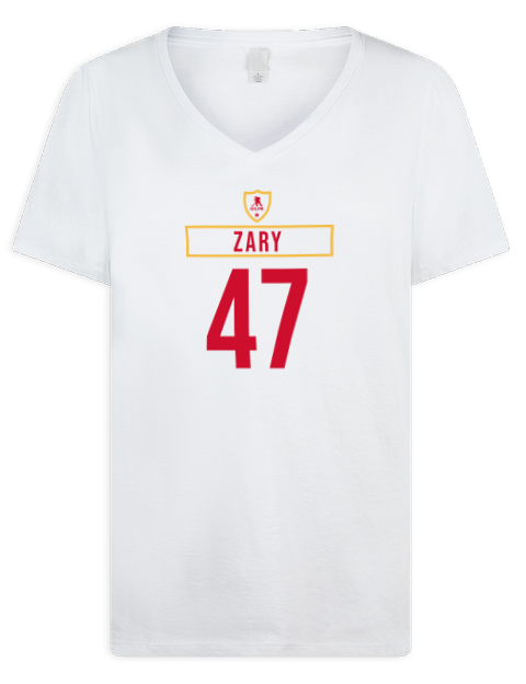 Home Jersey connor zary Premium Ladies V-Neck T-Shirt | Swagsta
