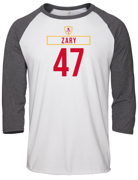 Home Jersey connor zary Unisex Premium Three-Quarter Raglan T-Shirt | Swagsta