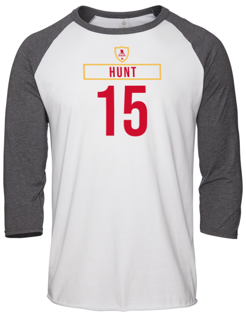 Home Jersey dryden hunt Unisex Premium Three-Quarter Raglan T-Shirt | Swagsta