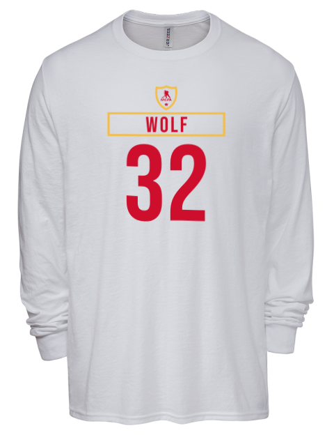 Home Jersey dustin wolf Men's Premium Blend Long Sleeve-T-Shirt | Swagsta