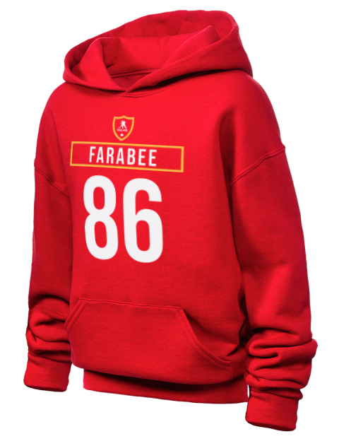 Away Jersey joel farabee Youth Hooded Sweatshirt | Swagsta