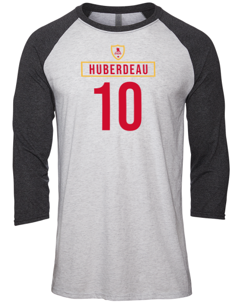 Home Jersey jonathan huberdeau Unisex Premium Three-Quarter Raglan T-Shirt | Swagsta