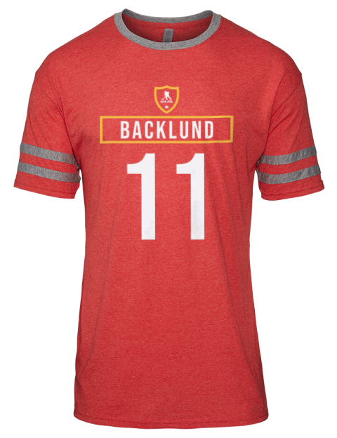 Away Jersey mikael backlund Men's Tri-Blend T-Shirt | Swagsta