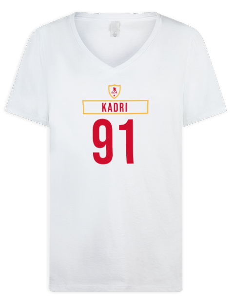 Home Jersey nazem kadri Premium Ladies V-Neck T-Shirt | Swagsta