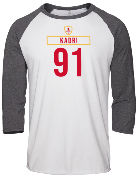 Home Jersey nazem kadri Unisex Premium Three-Quarter Raglan T-Shirt | Swagsta