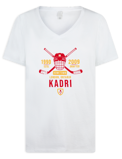 Classic Heritage nazem kadri Premium Ladies V-Neck T-Shirt | Swagsta