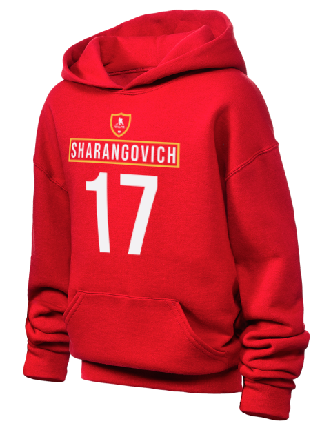 Away Jersey yegor sharangovich Youth Hooded Sweatshirt | Swagsta