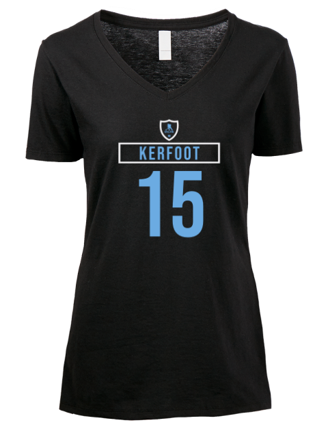 Away Jersey Alexander Kerfoot Premium Ladies V-Neck T-Shirt | Swagsta