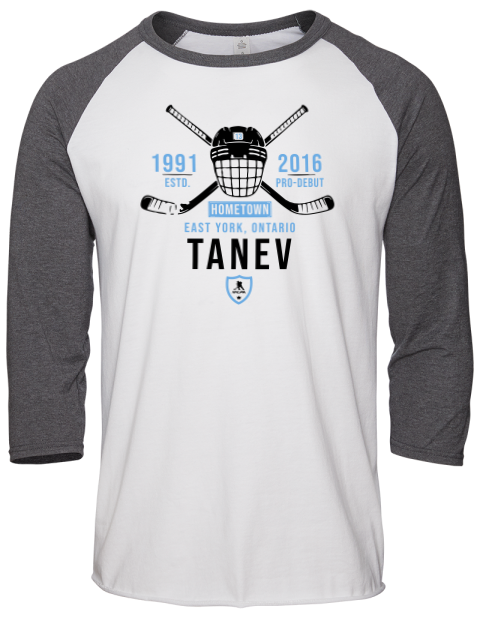 Classic Heritage Brandon Tanev Unisex Premium Three-Quarter Raglan T-Shirt | Swagsta