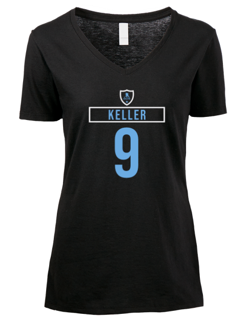 Away Jersey Clayton Keller Premium Ladies V-Neck T-Shirt | Swagsta