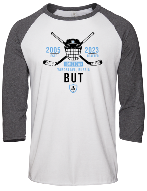 Classic Heritage Daniil But Unisex Premium Three-Quarter Raglan T-Shirt | Swagsta