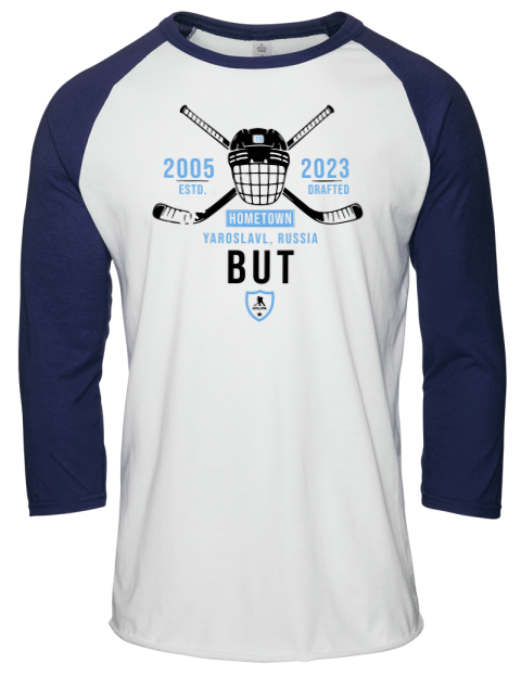 Classic Heritage Daniil But Unisex Premium Three-Quarter Raglan T-Shirt | Swagsta