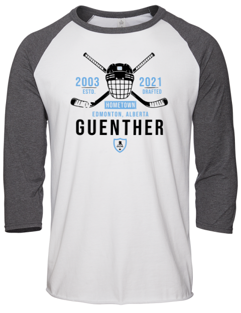 Classic Heritage Dylan Guenther Unisex Premium Three-Quarter Raglan T-Shirt | Swagsta