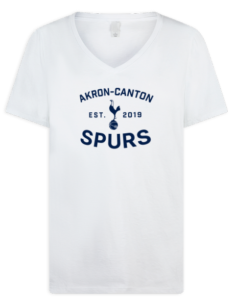 Fan Wear Akron Canton Spurs Premium Ladies V-Neck T-Shirt | Swagsta